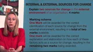 VCE Business Management - Internal & External Sources for Change