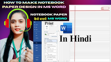 How to make Notebook page Design in MS WORD HINDI #msword #tutorial#design.