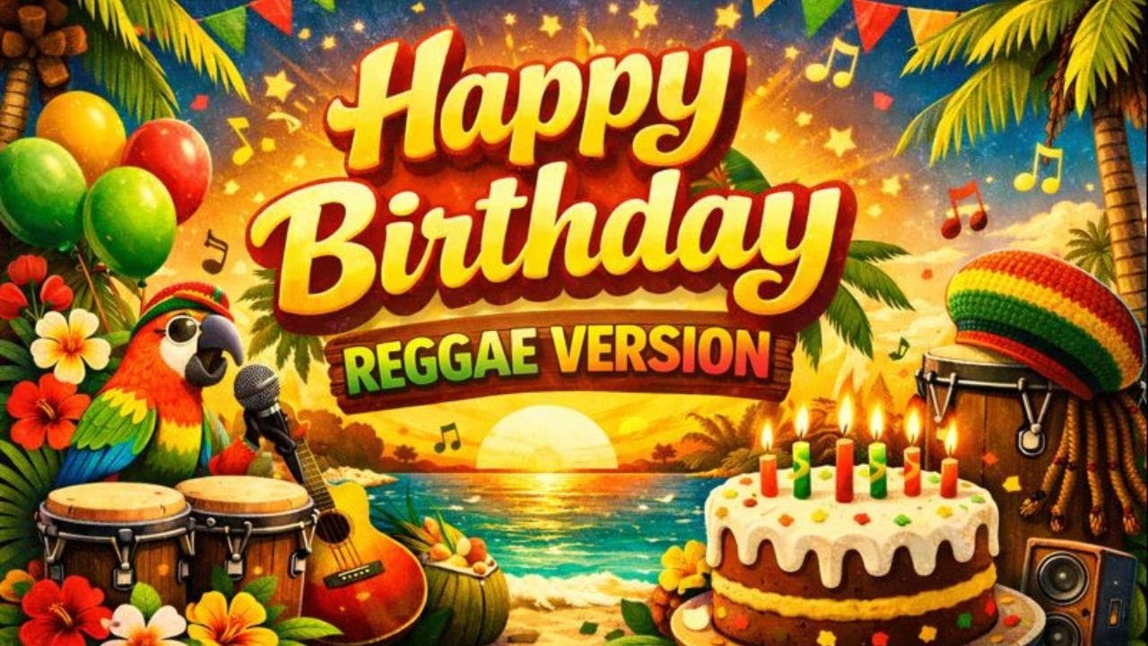 Happy Birthday Reggae Version 🎉🌴 | Chill Reggae Birthday Music for Celebration & Good Vibes