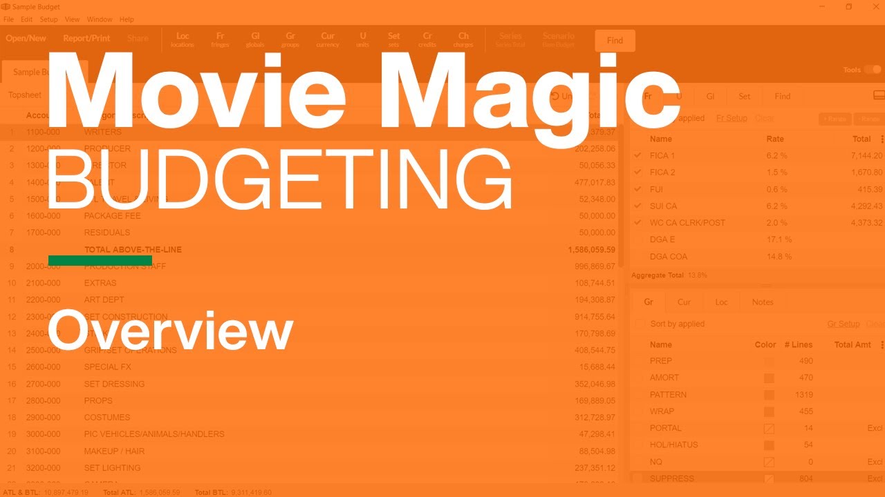 Movie Magic Budgeting - Overview - YouTube