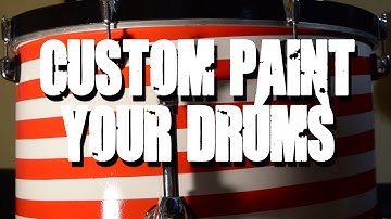 HOW TO CUSTOM PAINT DRUM SET CHEAP (video tutorial) Drumming Chronicles