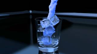 Cylces Blender 2.62 - Particle SPH Fluid in a Galss with Icecubes - Renderfarm.fi