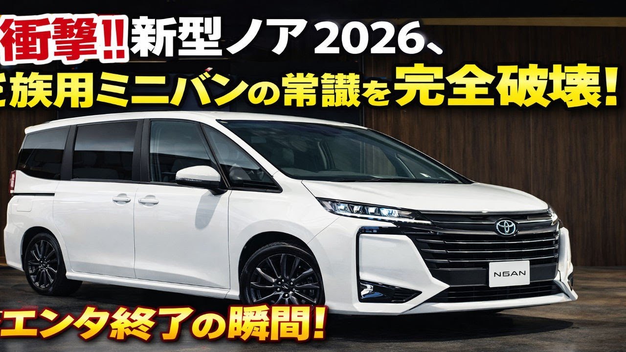 🚨衝撃速報‼2026年新型トヨタノア完全公開🔥家族必見の進化ミニバンがここに！🛻✨