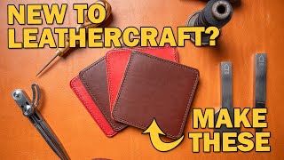 Your First Leathercraft Project // Leather Craft 101 // EP05 Coaster Project & FREE Patterns