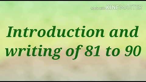 Std : 1.Sub : Maths. Topic : Introduction and writing of 71 to 80 and 81 to 90