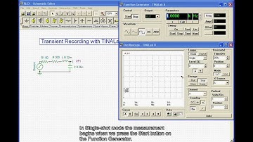 TINA Design Suite   RLC Transient Recording    Real time measurement with TINLab II   1080p