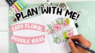 March Bullet Journal Setup: Floral Doodles & Spring Vibes