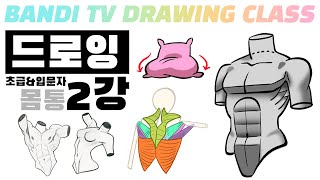 반디쌤과 함께하는 인체드로잉 2강✍ (몸통) How To Draw Figures / 사람그리는 법