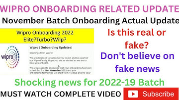 Wipro Not Elite Onboarding 21 NOV 2022 || Solve All Doubts Related to Wipro Elite | WILP Onboarding
