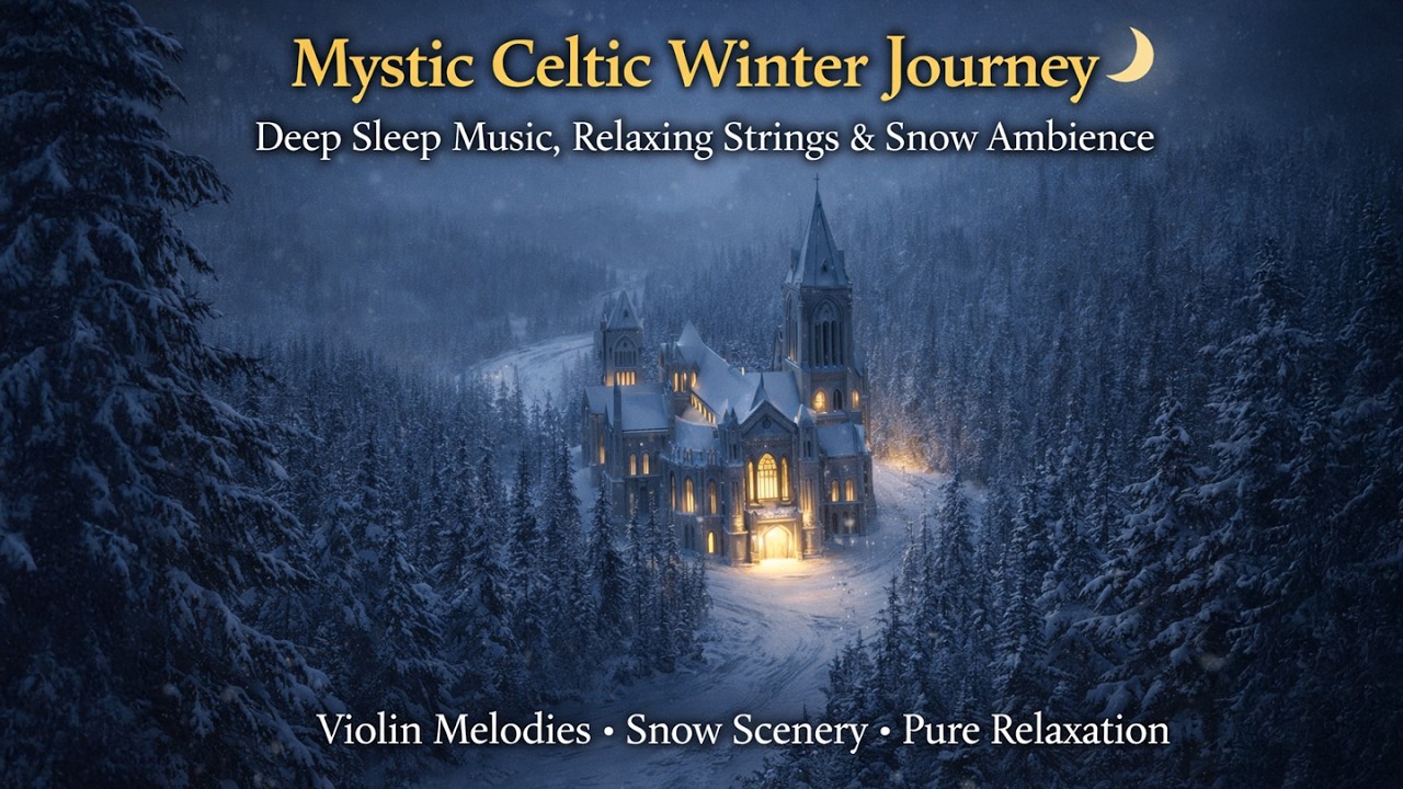 Mystic Celtic Winter Journey | Deep Sleep Music, Relaxing Strings & Snow Ambience