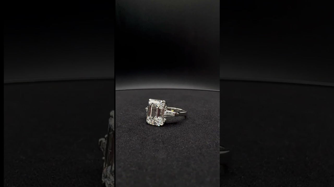Кольцо из белого золота 750 с бриллиантом 5.22ct, D, vvs2, IGI, CVD