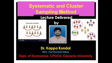 Systematic and Cluster Random Sampling Method by Dr. Kappa Kondal #SamplingMethods #RandomSampling