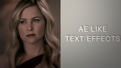 ae like text effect on video star