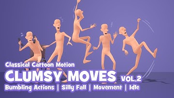 Clumsy Moves Vol.2 | Handkey Character Animations for iClone, Cartoon Animator, and ActorCore
