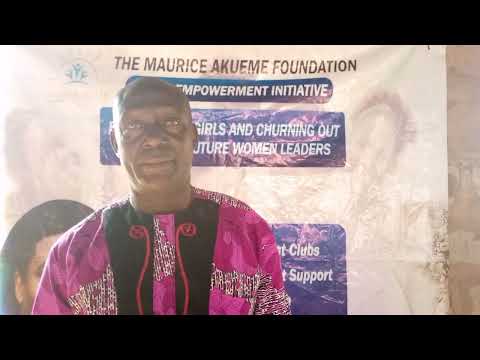 Community Secondary School Akpakwume Principal Tobias Ezeugwu @Maurice Akueme Foundation Girls Event