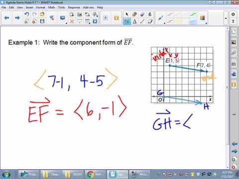 Geom Lesson 8-7 Vectors - YouTube