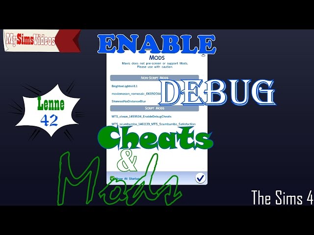 Sims 4: Enable Advanced Debug/Cheat Interactions Mod