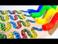 Marble Run Race ASMR☆HABA Slope Rainbow quadruple Slope truck Part 118