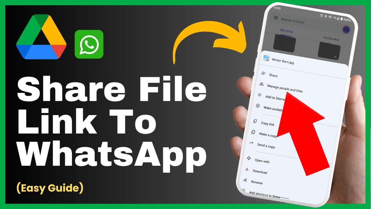 How To Share Google Drive Link on WhatsApp