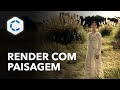 Renderização com paisagem realista no CLO 3D