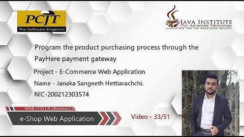 Program the product purchasing process through the PayHere payment gateway
