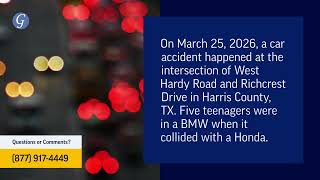 Teen Killed in Car Accident on West Hardy Rd in Harris County