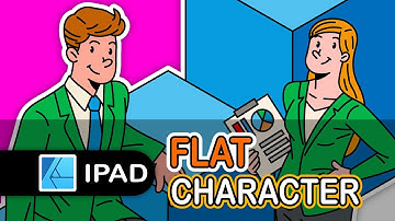 how to draw flat business illustration process. affinity designer 2 for ipad