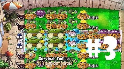 Plants vs Zombies | Survival: ENDLESS (29 Flags Completed) PART 3 (iOS Android)