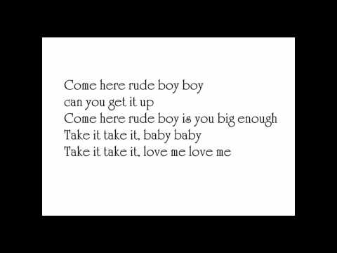 rihanna -rude boy (speed up + lyrics)