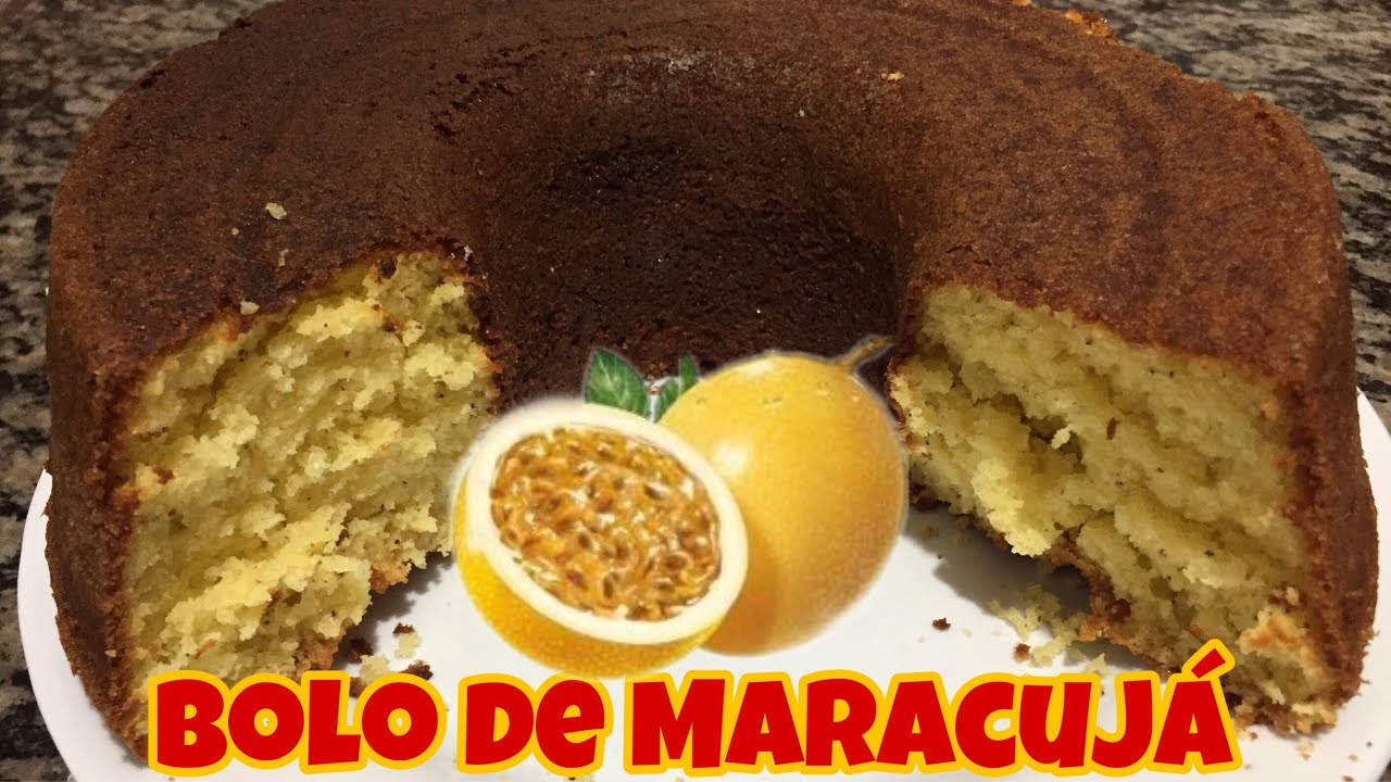 Bolo de MARACUJÁ Delicioso Feito com a Polpa Da Fruta (Melhor Bolo que já comi)