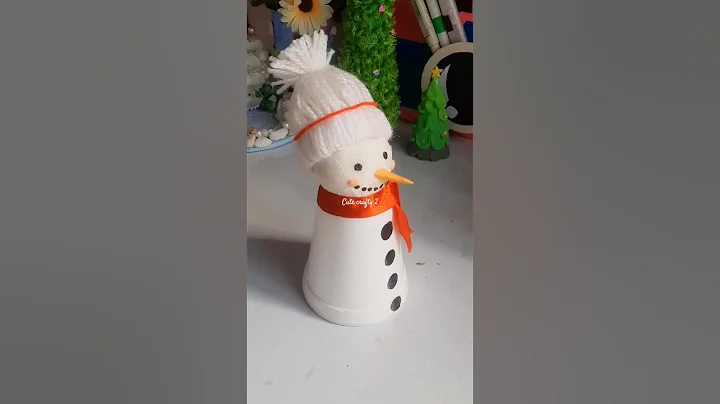 Easy Snowman Craft | Easy Christmas craft idea #shorts #diy #christmas #cutecrafty2