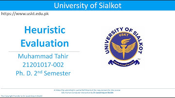 University of Sialkot (USKT): Heuristic Evaluation based on Nielsen’s Principles