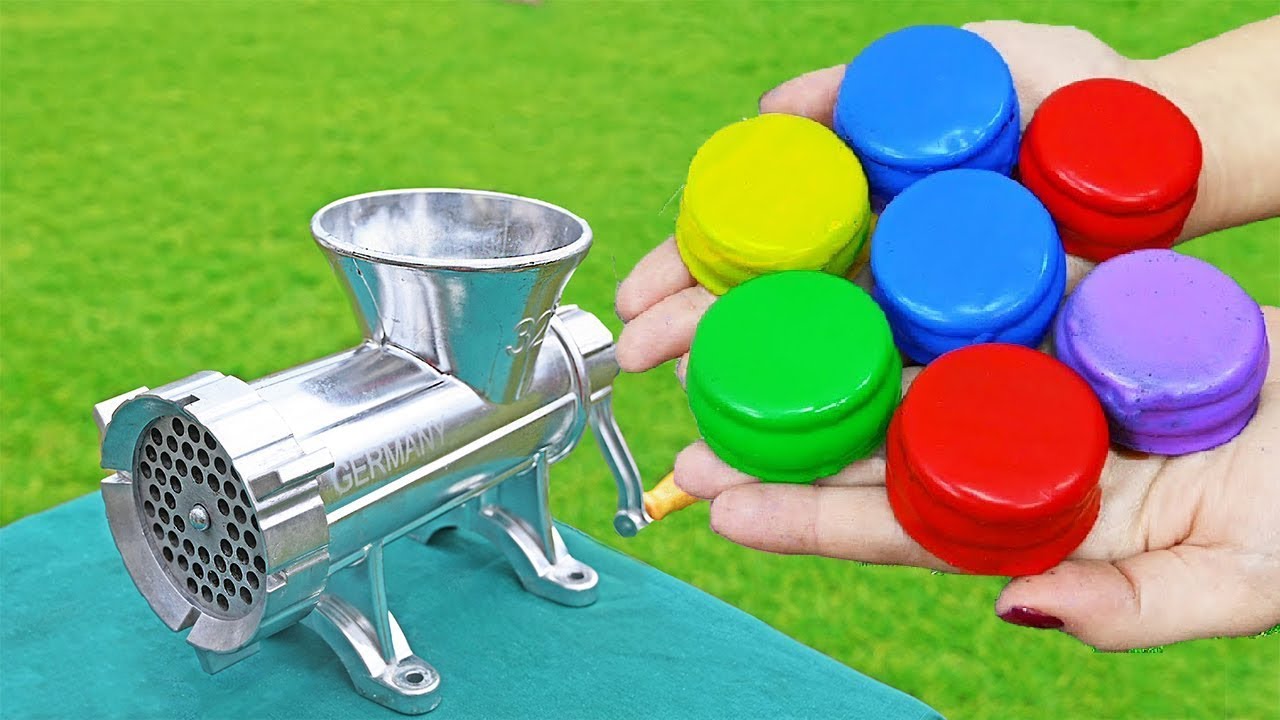 EXPERIMENT COLORFUL MARSHMALLOW VS MEAT GRINDER