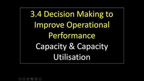 3.4 6 Capacity Utilisation