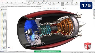 01 - Designing a Jet Engine in SolidWorks - Turbofan 3D Modeling Tutorial (Part 1 of 5)