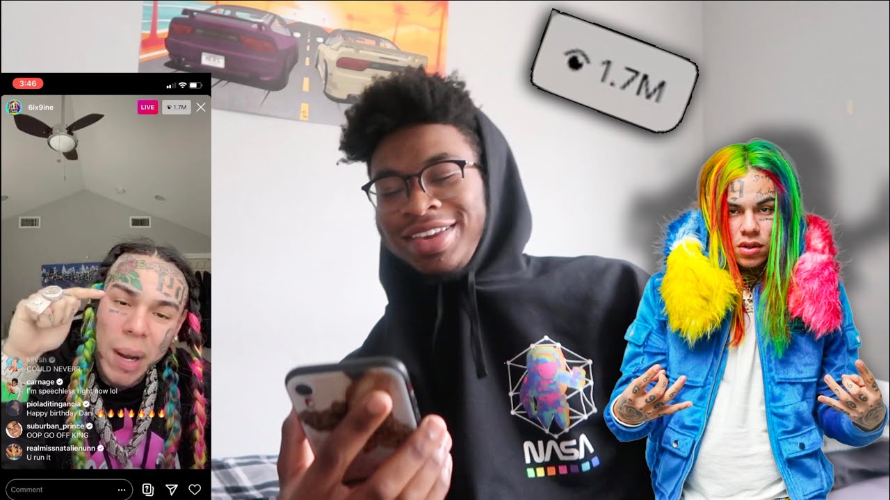 6IX9INE HITS 2 MILLION VIEWS ON INSTAGRAM LIVE REACTION !!! *FULL LIVE*