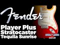 Music junction fender player plus stratocaster in tequila sunrise just released globally