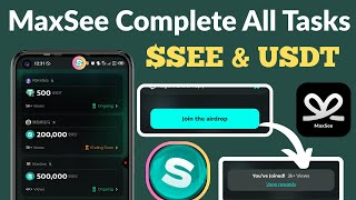Maxsee Airdrop Tasks How To Participate In All, Check See Token And Drop Guide