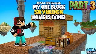 I FINISHED MY EPIC SKYBLOCK HOUSE! 🏠 | One Block Part 3
