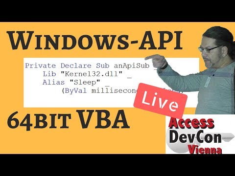 Windows API in 64bit Access/VBA - AccessDevCon - 2018 - Philipp Stiefel