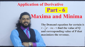 Application of Derivative  Part 6 NEB Business Math  Maxima and minima in Nepali