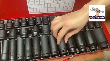 BỘ TUÝP MỞ ỐC SIẾT BU LÔNG 35 CHI TIẾT 1/2 INCH THÉP ĐEN CAO CẤP