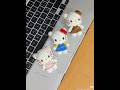 Crochet a hello kitty keychain dolls #flowers