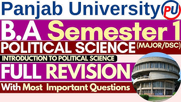 Introduction to Political Science | BA Sem 1 Political Science | Political Science Sem 1