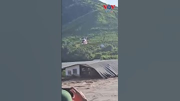 Bộ Quốc phòng điều trực thăng cứu người dân mắc kẹt do mưa lũ tại Sơn La #vovgiaothong