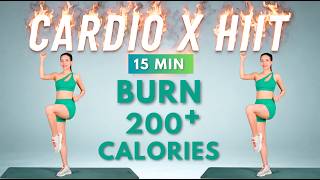 15 Min Cardio X HIIT Workout at Home 🔥 Burn 200+ Calories Fast | No Equipment | Emma Fit