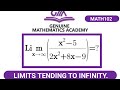 LIMITS TENDING TO INFINITY.