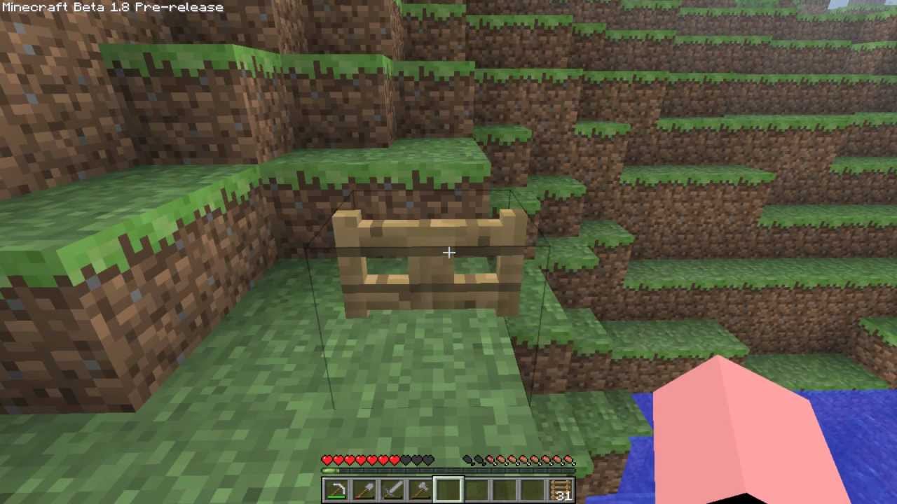 Minecraft 122.122 - How To Make A Fence Gate - YouTube