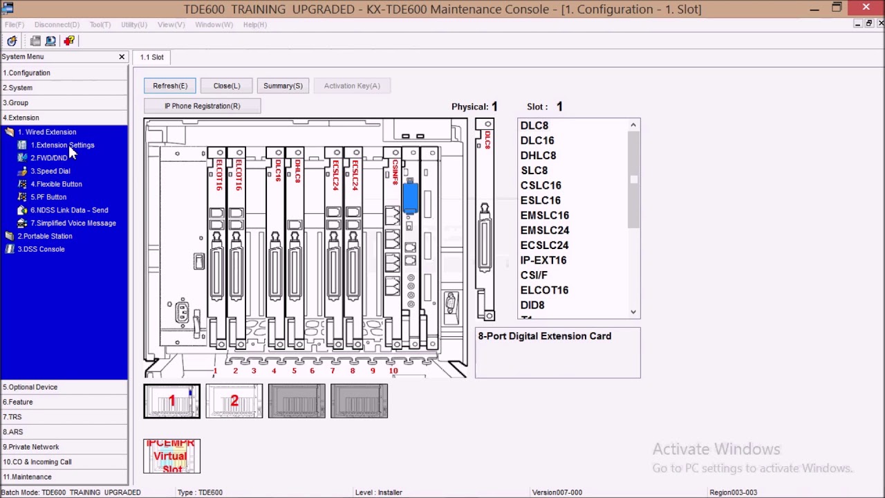 panasonic pbx unified maintenance console windows 10