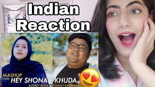 INDIAN REACTION to Tommy kaganangan ft Audrey bella cover Hey shona / Khuda Jaane || Mashup Cover